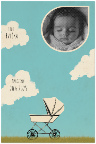 Název produktu: Vítej na světě – Personalizovaný plakát k narození miminka 40x60