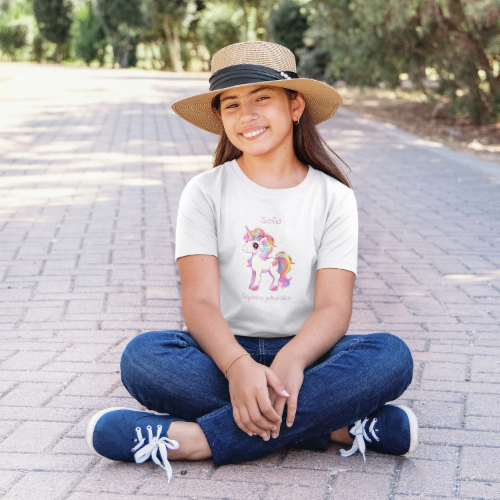 Dětské tričko Unicorn Whisperer s duhovou hvězdou image 2