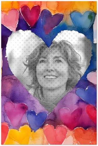 Malované srdcem – Personalizovatelný Akvarelový Plakát 40x60