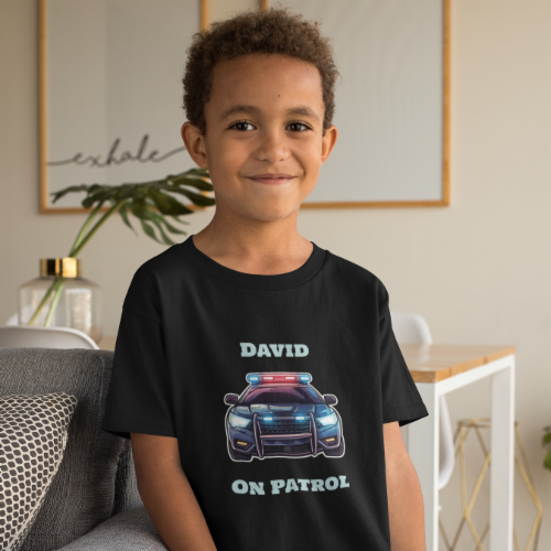 Personalizované tričko Na hlídce s policejním autem image 2