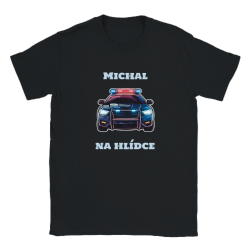 Personalizované tričko Na hlídce s policejním autem