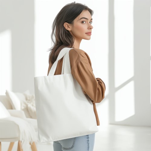 Plátěná taška s personalizovaným zeleným rámečkem image 3