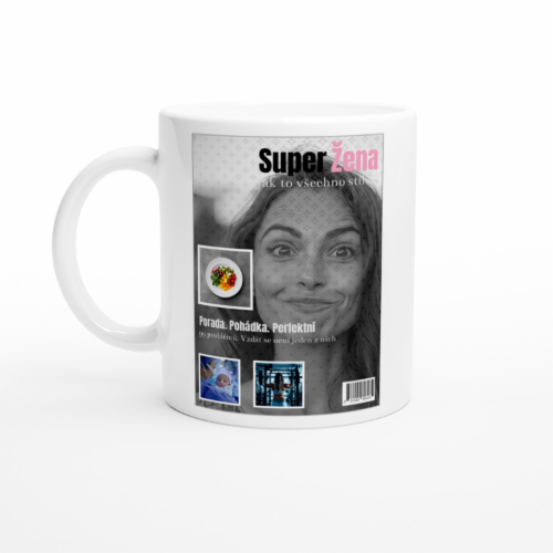 Hrnek s obálkou časopisu Super Woman