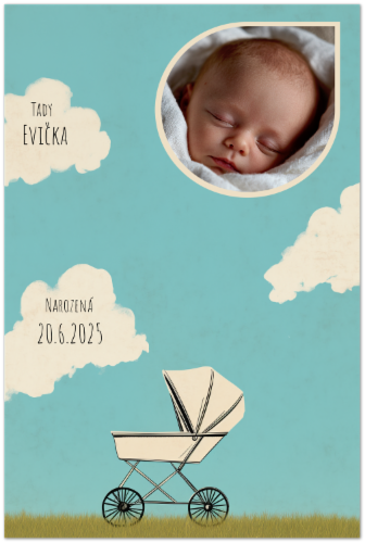 Název produktu: Vítej na světě – Personalizovaný plakát k narození miminka 40x60 image 3